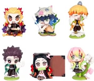 SET 6 FIGURAS DEMON SLAYER / 9CM. APROX